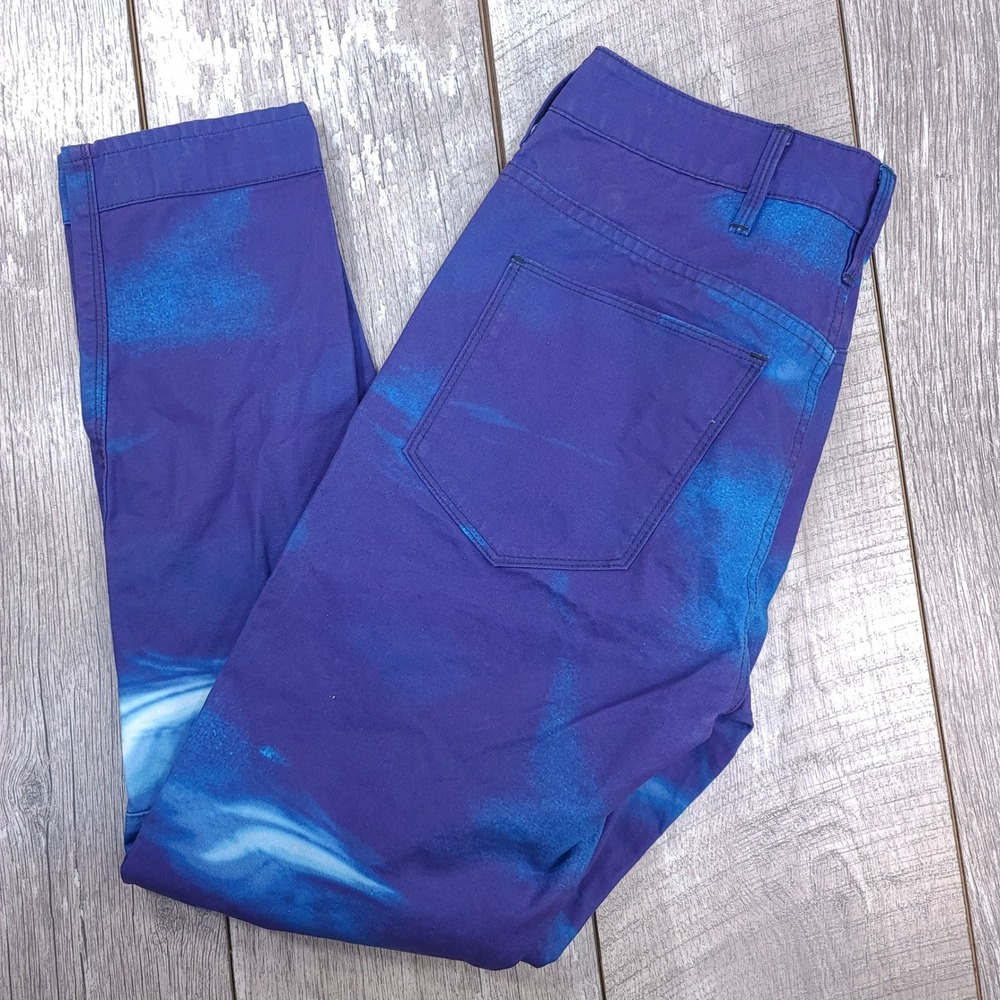 G-Star Raw Boyfriend Jeans Womens 27 Purple Blue Cloud Wash Custom 3D Mid Rise
